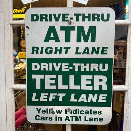 Vintage DRIVE-THRU 標識看板 20-155-19