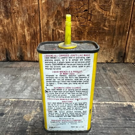 Vintage Liquid WRENCH OIL CAN 16-c-59
