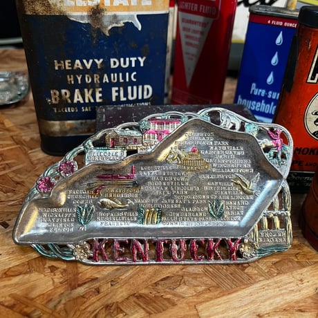 Vintage KENTUCKY州 スーベニア 灰皿 トレイ 1950~60s 16-400-10