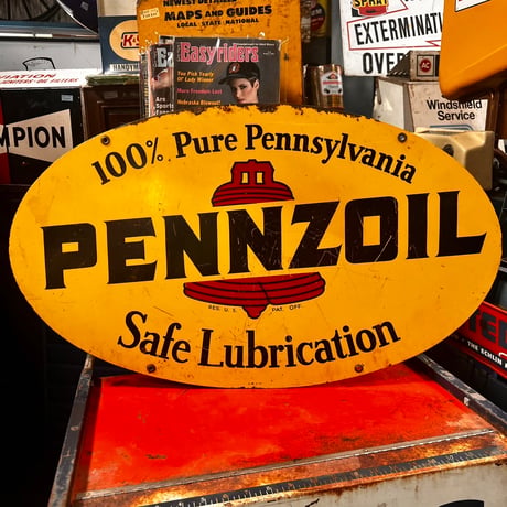 Vintage PENNZOIL 両面 Sign 20-294
