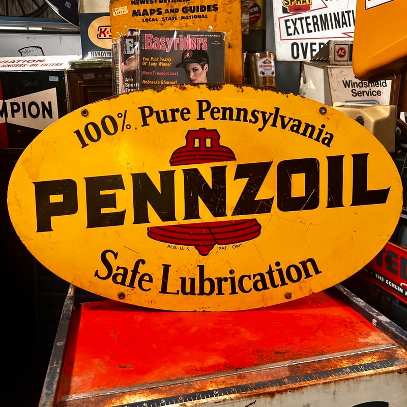 Vintage PENNZOIL 両面 Sign 20-294 | BigBear Onlin
