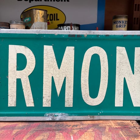Vintage FAIRMONT AV 両面 道路標識 18-24