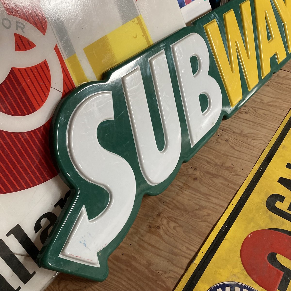 SUBWAY ヴィンテージ 大型プラスチック看板 15-289 | BigBear Onlin
