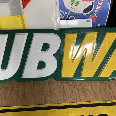 SUBWAY　ヴィンテージ　大型プラスチック看板　15-289