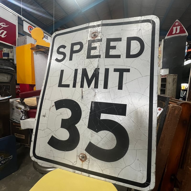 ヴィンテージ ロードサイン SPEED LIMIT 35 16-114-2 | BigBea