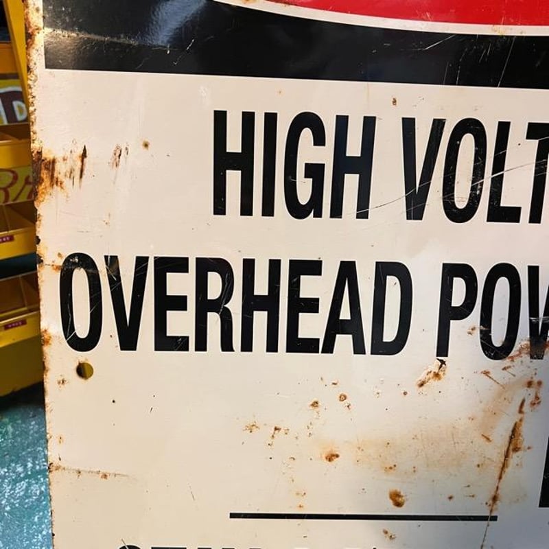 DANGER HIGH VOLTAGE ヴィンテージ 看板 (14)480 | BigBear
