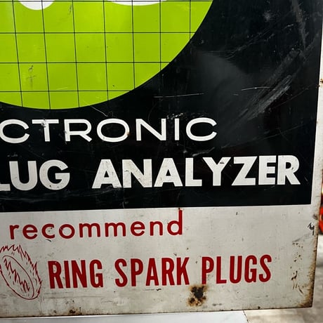 Vintage ACilloscope SPARK PLUGS SIGN 18-16