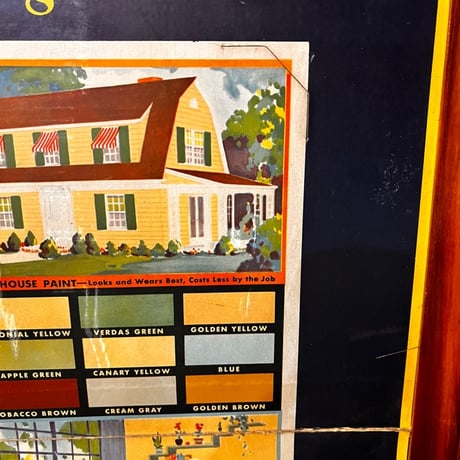 Vintage SHERWIN WILLIAMS POSTER WOODFRAME 19-202
