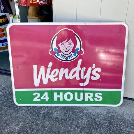 Wendy′s × QDOBA　ヴィンテージ　大型両面看板　13-296-1