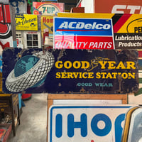 Vintage GOOD YEAR SERVICE STATION ホーロー大型看板 1-51