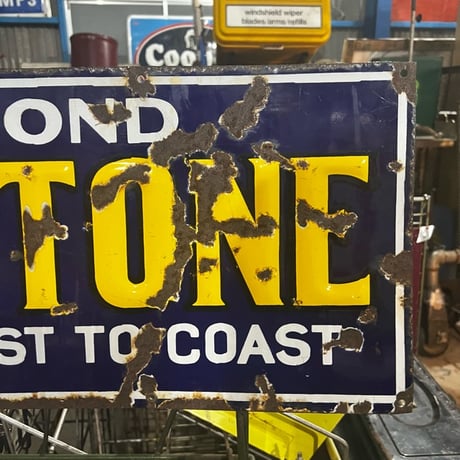 Vintage Waitt&Bond.Inc（葉巻メーカー) BLACKSTONE ENAMEL SIGN 17-274