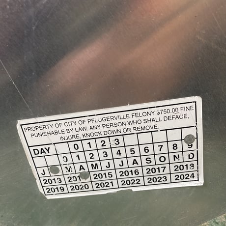 ヴィンテージ　ロードサイン　道路標識　15-295-46