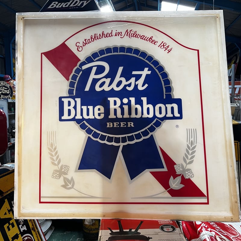希少品！ Pabst Blue Ribbon パブストブルーリボン ポスター広告 希少品！ Pabst Blue Ribbon パブストブルーリボン ポスター広告