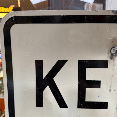 Vintage KEEP RIGHT ロードサイン 道路標識 19-108-19