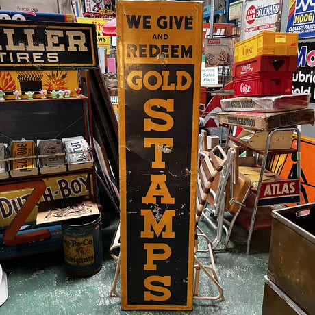 GOLD　STAMPS　ヴィンテージ大型看板　14-152