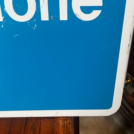Vintage PHONE SIGN 両面 7-372