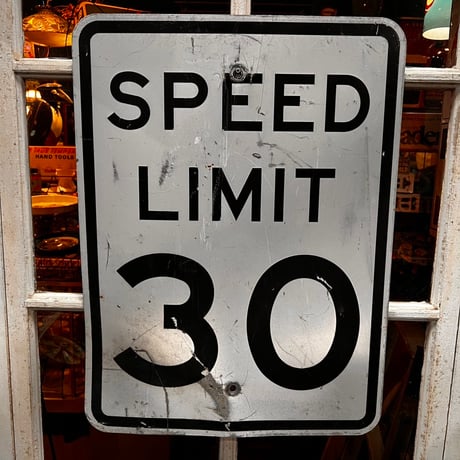 Vintage SPEED LIMIT 30 道路標識 18-227-71