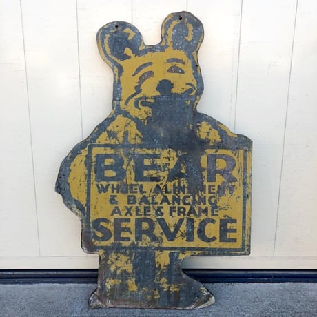 Bear Weel Alignment ヴィンテージ 大型両面看板
