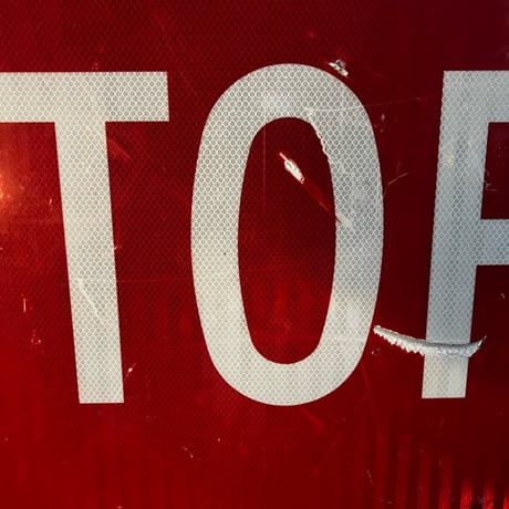 ヴィンテージ　ロードサイン　STOP　14-387-7