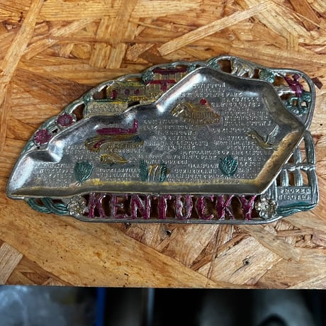 Vintage KENTUCKY州 スーベニア 灰皿 トレイ 1950~60s 16-400-10