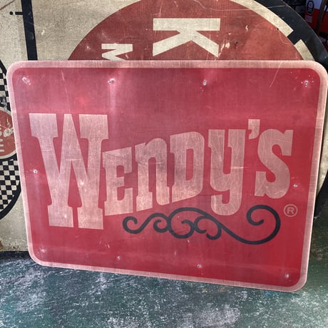 WENDY’S × AMERICAS　ヴィンテージ　大型両面看板　14-388-15