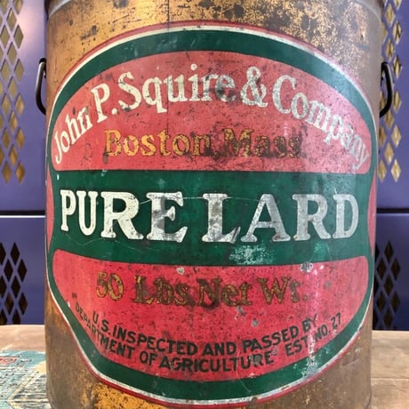 John P.Squire&Company ヴィンテージ ラード缶