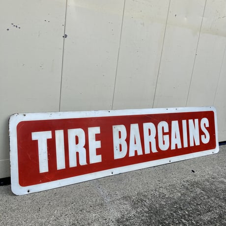 TIRE BARGAINS　ヴィンテージ　両面看板　14-356