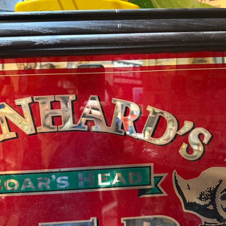 Vintage WEINHARD’S BOAR’S HEAD RED パブミラー 21-104