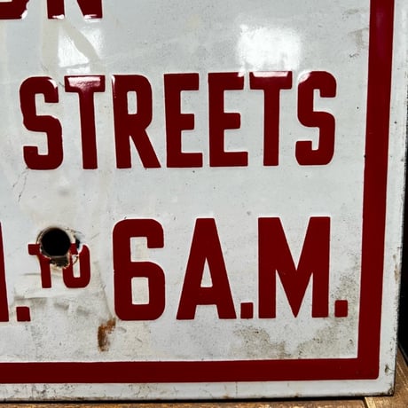 Vintage NO PARKING 道路標識 琺瑯看板 17-98