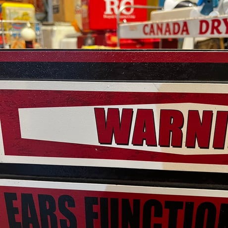 Vintage WARNING SIGN（木製） 17-176