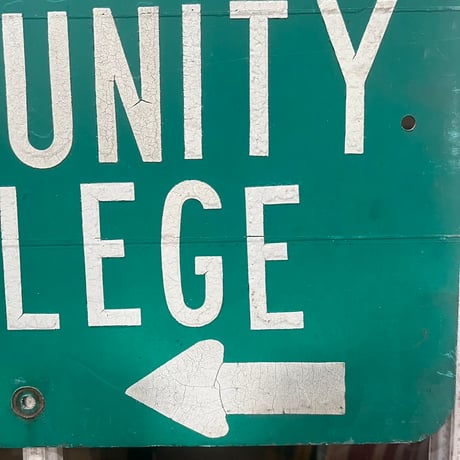 Vintage GREENFIELD COMMUNITY COLLEGE SIGN 19-108-60
