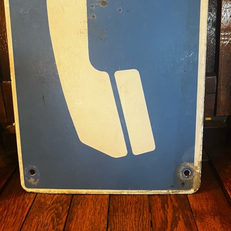 Vintage PAY PHONE SIGN 琺瑯製 17-317