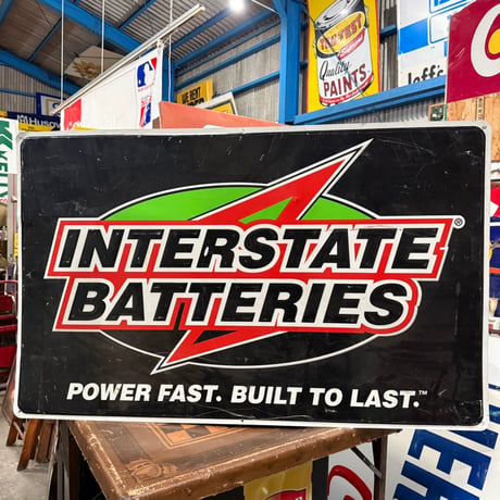 Vintage INTERSTATE BATTERIES 看板 21-101
