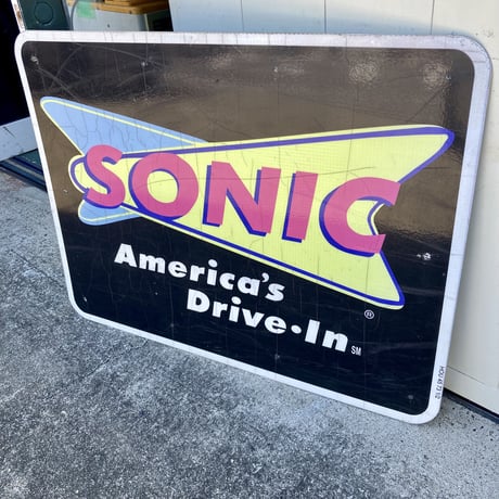 WAFFLE HOUSE × SONIC　ヴィンテージ　両面大型看板　14-388-7