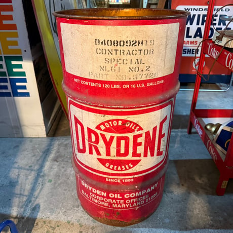 Vintage DRYDENE MOTOR OILS ドラム缶 13-49