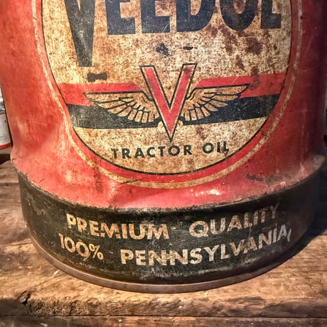 Vintage VEEDOL オイル缶 20-34
