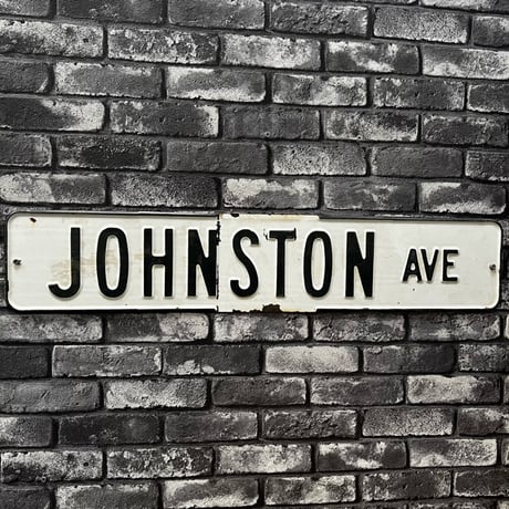 Vintage Street Sign JOHNSTON AVE 17-348