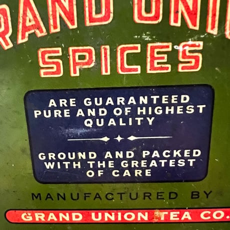 Vintage GRAND UNION SPAICE CAN 18-185-7