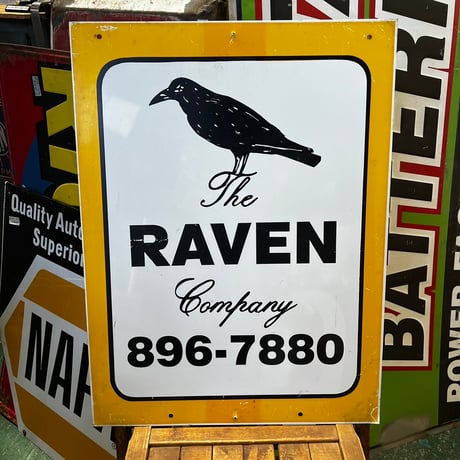 Vintage RAVEN Company 両面 SIGN 17-362-10