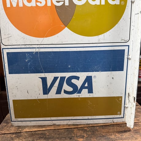 Vintage DISCOVER / MasterCard / VISA  クレジットカード 両面サイン 16-264-2