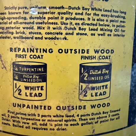 Vintage Dutch Boy Soft Paste White Lead 缶 21-284-2