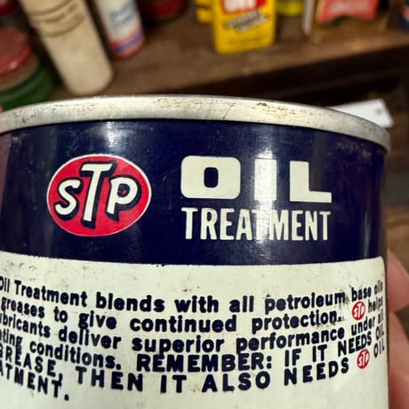 Vintage STP OIL CAN (中身入り) 17-77-19