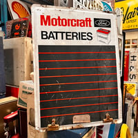 Vintage Motorcraft BATTERIES Store Display SIGN 20-414-2