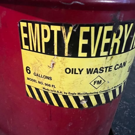 Vintage EAGLE METAL TRASH CAN 16-281