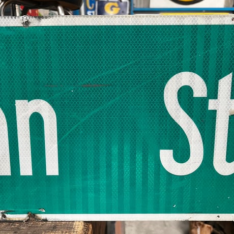 Vintage Grattan St 両面 SIGN 道路標識 19-108-117