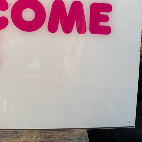 Vintage WELCOME BACK DUNKIN’DONUTS プラスチック看板 21-27-1