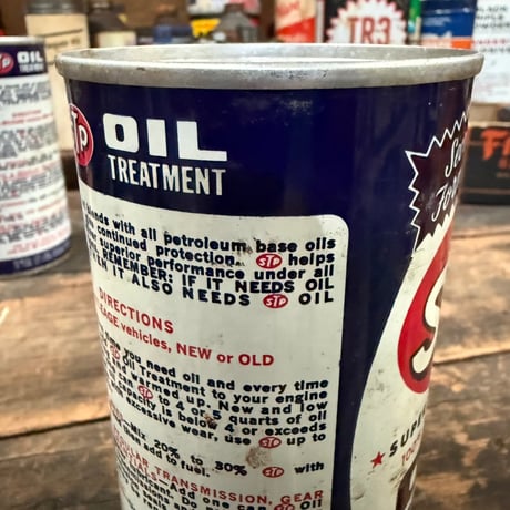 Vintage STP OIL CAN (中身入り) 17-77-19
