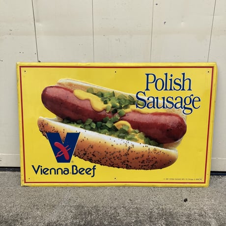 Vienna Beef　ヴィンテージ　看板　14-431-2