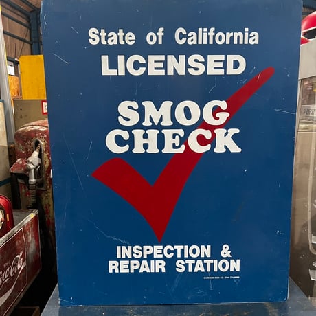 Vintage SMOG CHECK SIGN 17-293