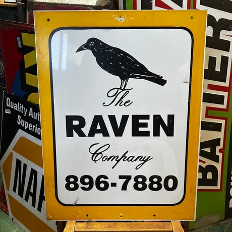 Vintage RAVEN Company 両面 SIGN 17-362-10